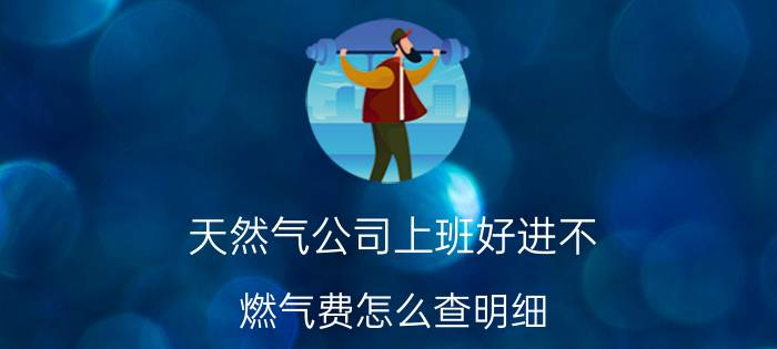 天然气公司上班好进不 燃气费怎么查明细？